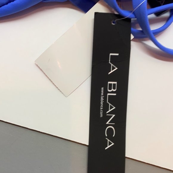 NWT La Blanca Island Cross Blue One Piece Swimsuit - Picture 5 of 5